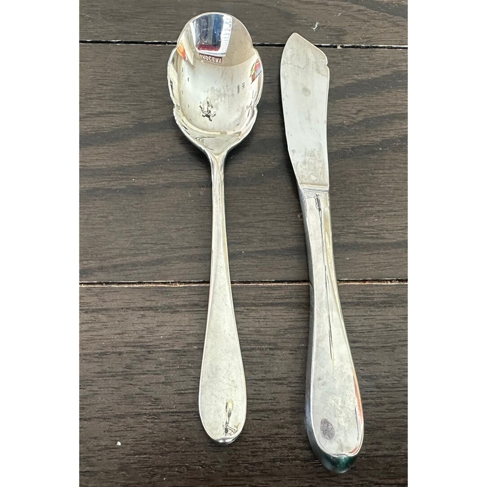 Lot Of 2 Gorham 18/8 Korea Stainless Flatware Sugar Spoon, Butter Knife